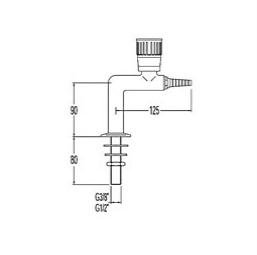 Кран лабораторный д/технического газа (N2) ЛОИП 130102